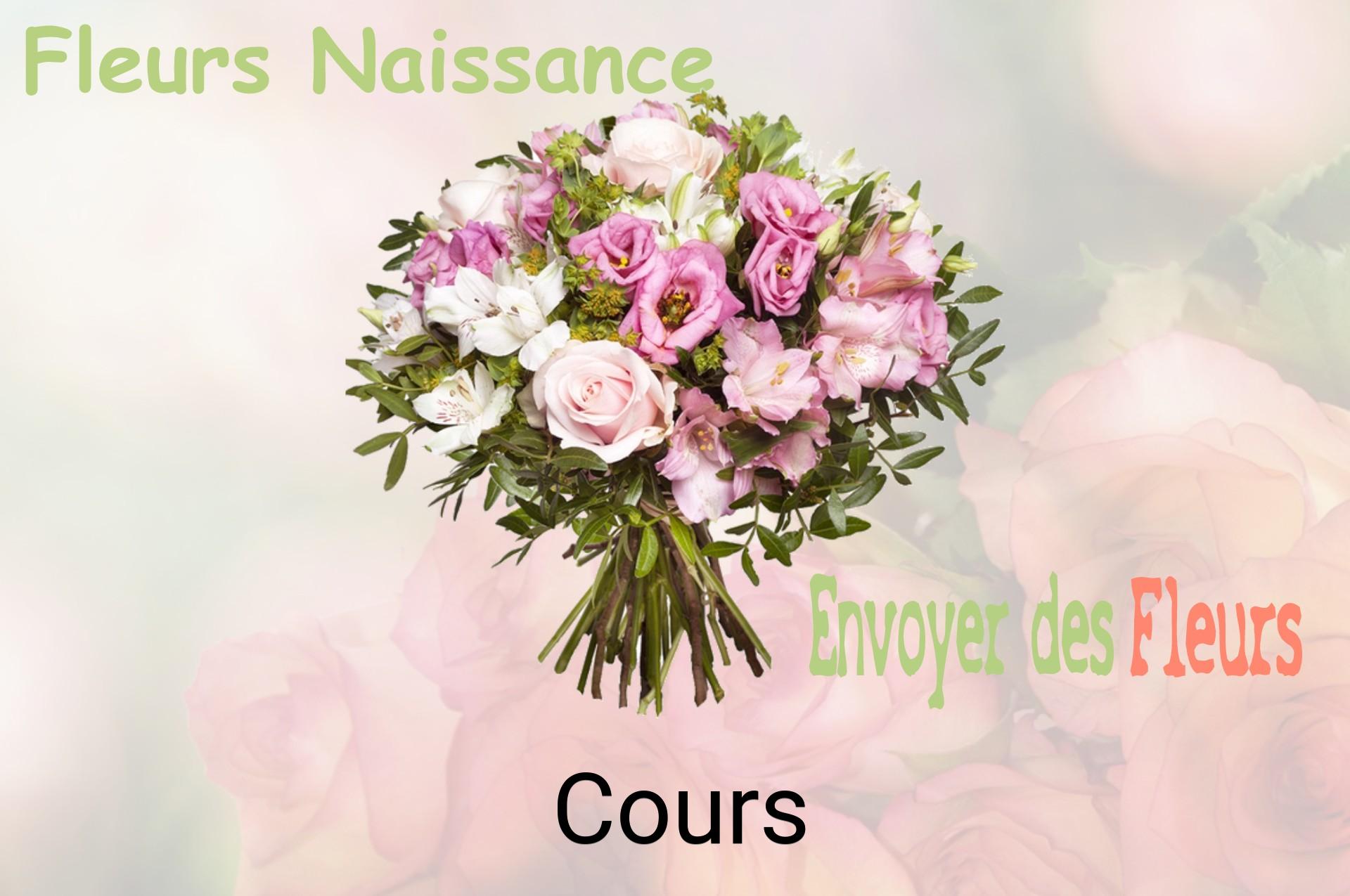 Bouquet de fleurs de naissance livré à Cours